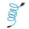 HOCO X21 Plus USB to 8 Pin Interface Silicone Charging Data Cable, Length: 1m(Black Blue)