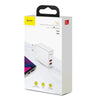Baseus Speedy Series CW-YMS/FS 30W Dual USB Quick Charge Charger, EU Plug(White)