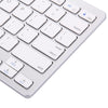 BK-3001 Bluetooth Wireless 78 Keys Ultrathin Keyboard for Windows / iPad / iPhone(Silver)