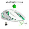 ZERODATE X70 2.4GHz Wireless 6-Keys 2400 DPI Adjustable Ergonomics Optical Gaming Mouse with Breathing Light(White)
