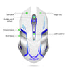 ZERODATE X70 2.4GHz Wireless 6-Keys 2400 DPI Adjustable Ergonomics Optical Gaming Mouse with Breathing Light(White)