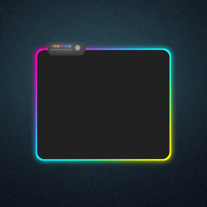 MONTIAN Colorful LED Light Thickening Lock Keyboard Pad Game Mouse Pad, Size: 300 x 250 x 4mm