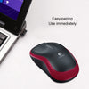 Logitech M185 2.4GHz 3-keys 1000DPI Wireless Optical Mouse, Wireless Range: 10m (Red)