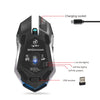 HXSJ M10 2.4GHz 6-keys USB Rechargeable Colorful Lighting Ergonomic 2400DPI Wireless Optical Gaming Mouse for Desktop Computers