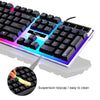 Chasing Leopard G21 USB 104-keys Waterproof Floating Round Punk Keycap Colorful Backlight Mechanical Feel Wired Keyboard, Length: