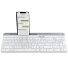 Logitech K580 Dual Modes Thin and Light Multi-device Wireless Keyboard with Phone Holder (White)