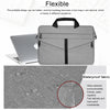 14.1 inch Breathable Wear-resistant Fashion Business Shoulder Handheld Zipper Laptop Bag with Shoulder Strap (Dark Gray)