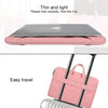 ST06S Waterproof PU Leather Zipper Hidden Portable Strap One-shoulder Handbag for 15.6 inch Laptops, with Magic Stick & Suitcase B