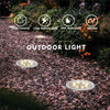 2 PCS 10 LEDs Solar Powered Buried Light Under Ground Lamp IP65 Waterproof Outdoor Garden Street Light (Warm White)