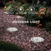 2 PCS 12 LEDs Solar Powered Buried Light Under Ground Lamp IP65 Waterproof Outdoor Garden Street Light (White Light)