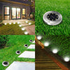 2 PCS 16 LEDs Solar Powered Buried Light Under Ground Lamp IP65 Waterproof Outdoor Garden Street Light (White Light)