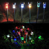 10 PCS Solar Energy Outdoor Lawn Lamp Stainless Steel IP65 Waterproof LED Decorative Garden Light (Colorful Light)
