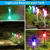 10 PCS Solar Energy Outdoor Lawn Lamp Stainless Steel IP65 Waterproof LED Decorative Garden Light (Colorful Light)