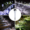 10 PCS Solar Energy Outdoor Lawn Lamp Stainless Steel IP65 Waterproof LED Decorative Garden Light (White Light)