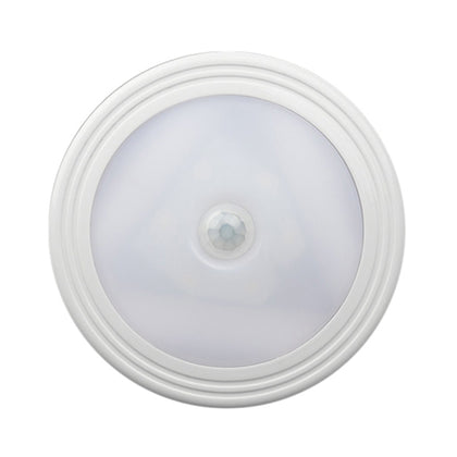 0.3W White Light Round Shape LED PIR Sensor Light , 6 LEDs 30 LM SMD-3528 for Cabinets