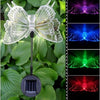 A106 3 PCS Colorful Light LED Solar Power Lamp, Bird Dragonfly Butterfly Pattern Outdoor Garden Landscape Path Decorative Light