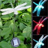 A106 3 PCS Colorful Light LED Solar Power Lamp, Bird Dragonfly Butterfly Pattern Outdoor Garden Landscape Path Decorative Light