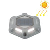 6 LEDs Outdoor Waterproof Aluminum Alloy High Compression Solar Buried Light Road Lighting Lamp, Color Temperature: 6000K (Silver Gray White Light)