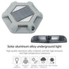 6 LEDs Outdoor Waterproof Aluminum Alloy High Compression Solar Buried Light Road Lighting Lamp, Color Temperature: 6000K (Silver Gray White Light)