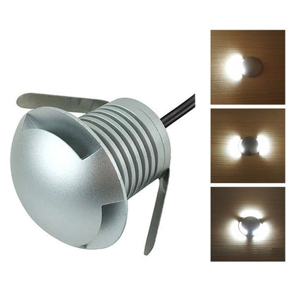3W LED Embedded Polarized Buried Lamp IP67 Waterproof Turtle Shell Lamp Outdoor Garden Lawn Lamp, White Light 6000K Q2 Two-way Lig