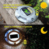 LED Solar Powered Embedded Ground Lamp IP68 Waterproof Outdoor Garden Lawn Lamp(Grey)