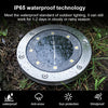 4 PCS 8 LEDs Solar Outdoor Garden Lawn Light Sensor Type Intelligent Light Control Buried Light, Warm White Light(Black)