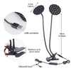 20W Dual Lotus Heads Adjustable Spectrum Timing LED Lamp for Plant Growth Lighting(Black)