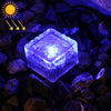 IP68 Waterproof Solar Powered Tempered Glass Outdoor LED Buried Light Garden Decoration Lamp with 0.2W Solar Panel(Blue Light)
