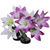 2 PCS Lily Flower Shape 4 Heads Solar Powered Outdoor IP55 Waterproof LED Decorative Lantern Lawn Lamp