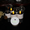 6 PCS Solar Power Candle Lamp, Warm White Light LED Energy Saving Atmosphere Night Light