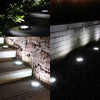 4 PCS Outdoor IP65 Waterproof Solar Powered Imitation Marble LED Underground Light Villa Garden Courtyard Lawn Decorative Spotlight