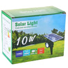 10W LED Solar Powered Lawn Spotlight IP65 Waterproof Outdoor Garden Landscape Lamp (Cool White)