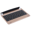 P1302-2 For iPad mini 4 Plug-in Card Slot Plastic Bluetooth Keyboard Protective Cover with Stand Function (Gold)