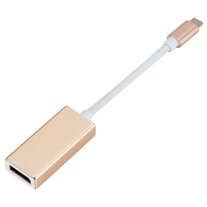 USB-C / Type-C 3.1 Male to DP Female HD Converter, Length: 12cm (Gold)