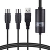 WERSI UM-18 USB MIDI Cable MidiPort Midi Cable Electric Piano Electronic Drum Music Editing Line, Length: 2m(Black)