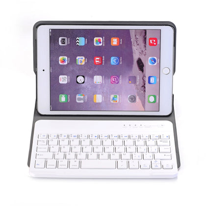 A03 for iPad mini 3 / 2 / 1 Universal Ultra-thin ABS Horizontal Flip Case + Bluetooth Keyboard(Rose Gold)