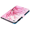 For iPad mini 4 / 3 / 2 / 1 Painting Peach Blossom Pattern Horizontal Flip Leather Case with Holder & Wallet & Card Slots & Pen Slot