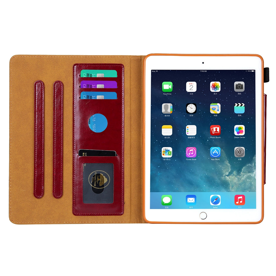 7.9 inch Crazy Horse Texture Horizontal Flip Protective Cover for iPad mini 4 / 3 / 2 / 1 with Holder & Card Slot & Sleep / Wake-up (Red)