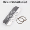 MB-EX014-S Motorcycle Modification Accessories Iron 75mm Exhaust Pipe Heat Shield for Kawasaki