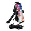 CS-344C2 Motorcycle Chargeable Automatic Lock Mobile Phone Holder, Mirror Holder Version (Black)