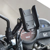 CS-856D1 Motorcycle Rotatable Chargeable Aluminum Alloy Mobile Phone Holder, Mirror Holder Version(Black)