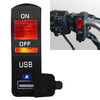 CS-838B 12V 2A Motorcycle Waterproof Mobile Phone USB Charger with Indicator Light Switch(Red)
