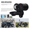 CS-834A1 Multi-function Motorcycle Waterproof Aluminium Alloy Mobile Phone Dual USB Charger Cigarette Lighter with Digital Display Switch(Black)