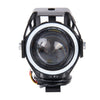 U7 10W 1000LM CREE LED Life Waterproof Headlamp Light with Angel Eyes Light for Motorcycle / SUV, DC 12V(Red Light)