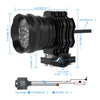 CS-1088A1 G29-9 1 Pair Motorcycle Waterproof  Aluminum Alloy External LED Headlight Spotlight (Black)