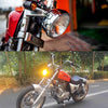 5.75 inch Motorcycle Silver Shell Retro Lamp LED Headlight Modification Accessories for CG125 / GN125(White)