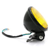 4 inch Motorcycle Black Shell Glass Retro Lamp LED Headlight Modification Accessories(Yellow)