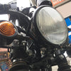 4 inch Motorcycle Black Shell Glass Retro Lamp LED Headlight Modification Accessories(Yellow)