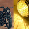 Motorcycle Black Shell Harley Headlight Retro Lamp LED Light Modification Accessories (White)