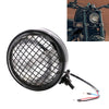 Motorcycle Black Shell Harley Headlight Retro Lamp LED Light Modification Accessories (White)
